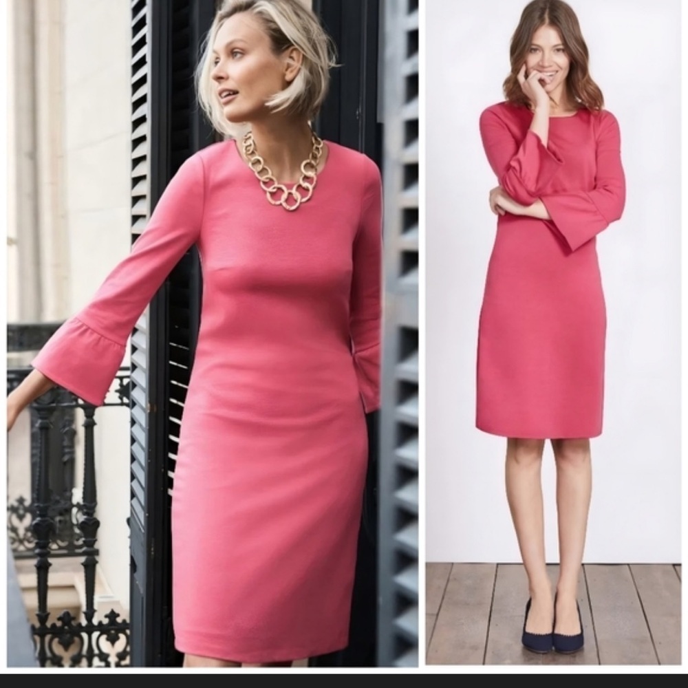 Boden Pink Long Sleeve Dress